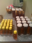 Our honey, bottled up for friends and family to enjoy